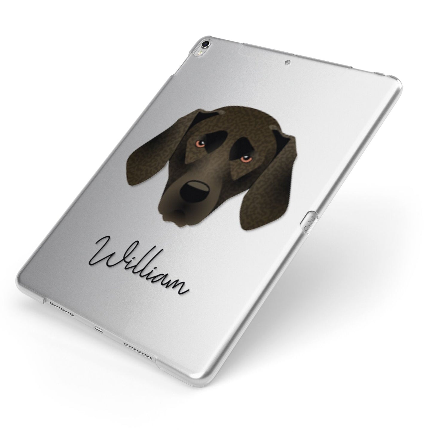 Plott Hound Personalised Apple iPad Case on Silver iPad Side View