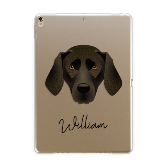 Plott Hound Personalised Apple iPad Gold Case