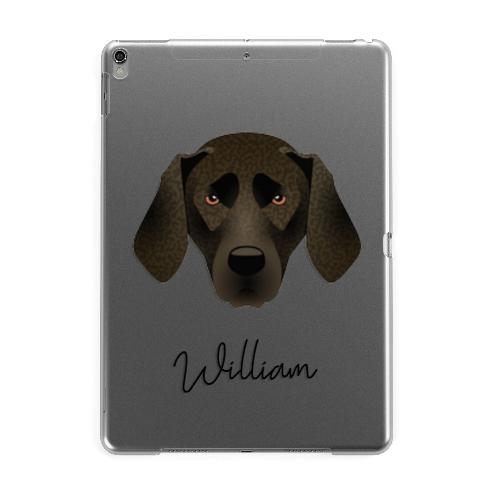 Plott Hound Personalised Apple iPad Grey Case