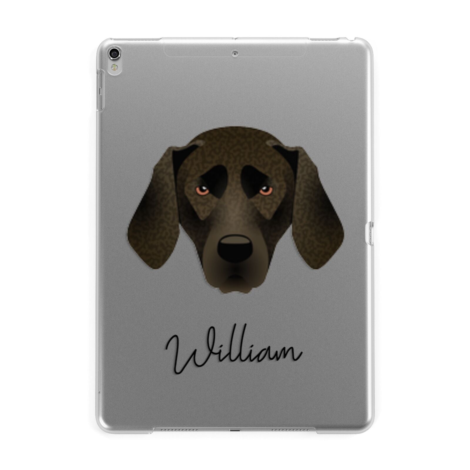 Plott Hound Personalised Apple iPad Silver Case