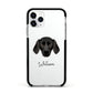 Plott Hound Personalised Apple iPhone 11 Pro in Silver with Black Impact Case
