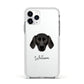 Plott Hound Personalised Apple iPhone 11 Pro in Silver with White Impact Case