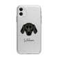Plott Hound Personalised Apple iPhone 11 in White with Bumper Case