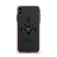 Plott Hound Personalised Apple iPhone Xs Max Impact Case Pink Edge on Black Phone