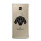 Plott Hound Personalised Samsung Galaxy A3 2016 Case on gold phone