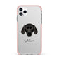 Plott Hound Personalised iPhone 11 Pro Max Impact Pink Edge Case
