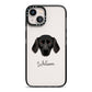 Plott Hound Personalised iPhone 13 Black Impact Case on Silver phone