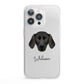 Plott Hound Personalised iPhone 13 Pro Clear Bumper Case
