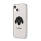 Plott Hound Personalised iPhone 14 Clear Tough Case Starlight Angled Image