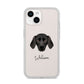 Plott Hound Personalised iPhone 14 Clear Tough Case Starlight