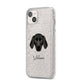 Plott Hound Personalised iPhone 14 Plus Glitter Tough Case Starlight Angled Image