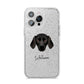 Plott Hound Personalised iPhone 14 Pro Max Glitter Tough Case Silver
