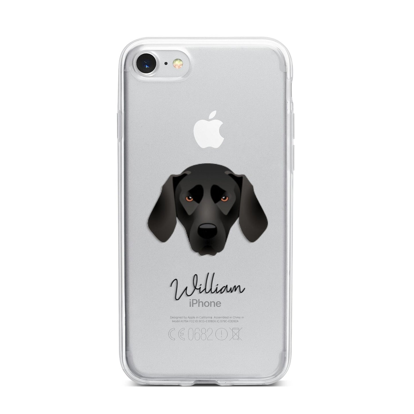 Plott Hound Personalised iPhone 7 Bumper Case on Silver iPhone