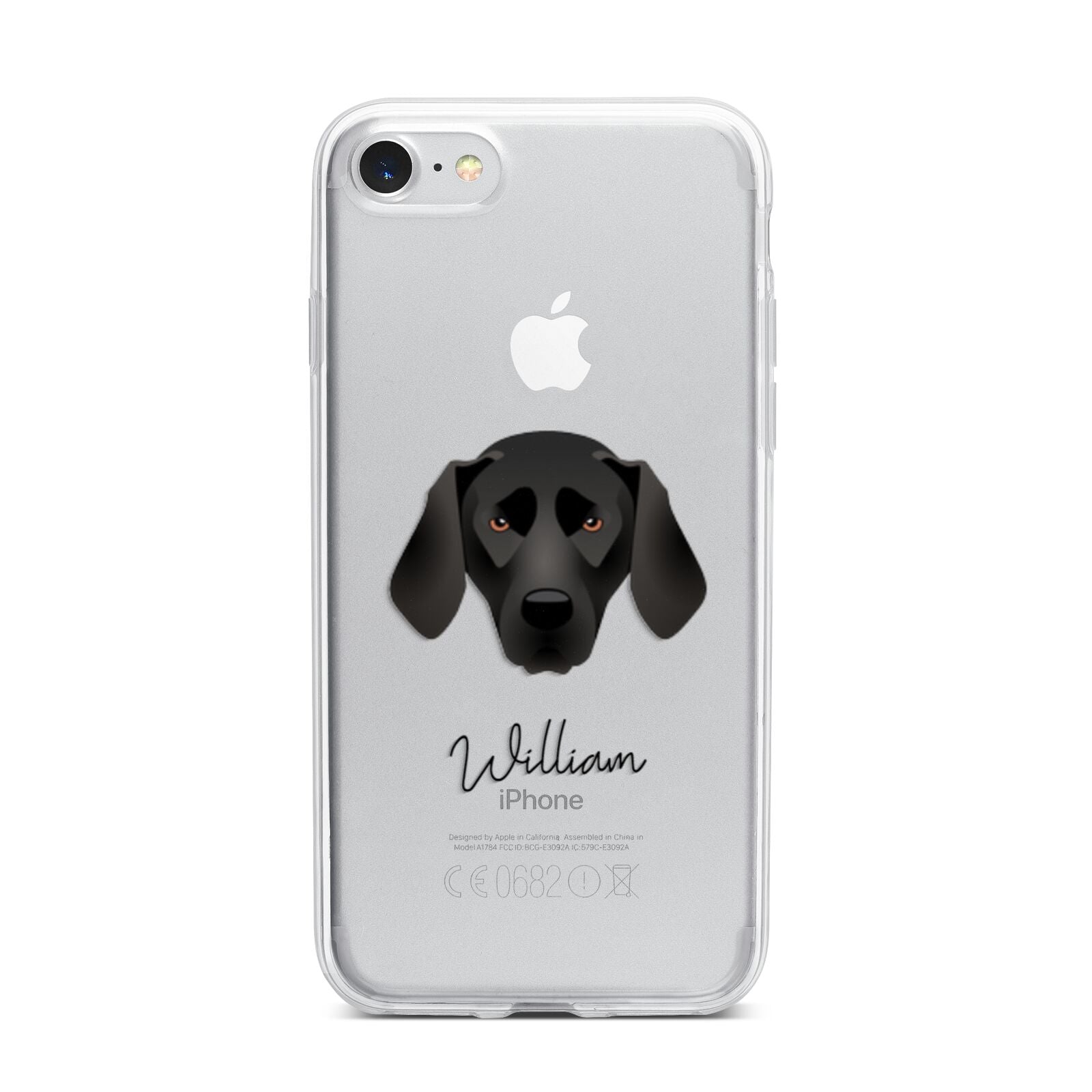 Plott Hound Personalised iPhone 7 Bumper Case on Silver iPhone
