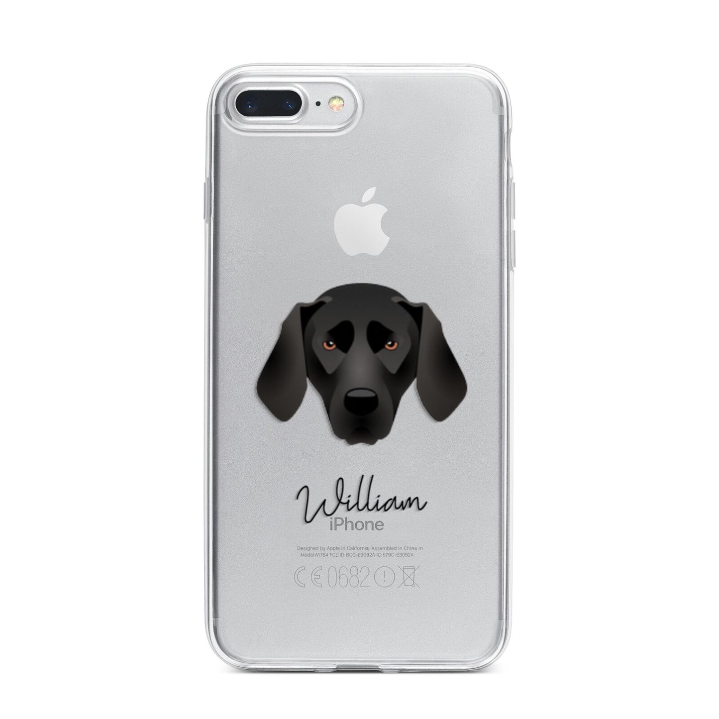 Plott Hound Personalised iPhone 7 Plus Bumper Case on Silver iPhone
