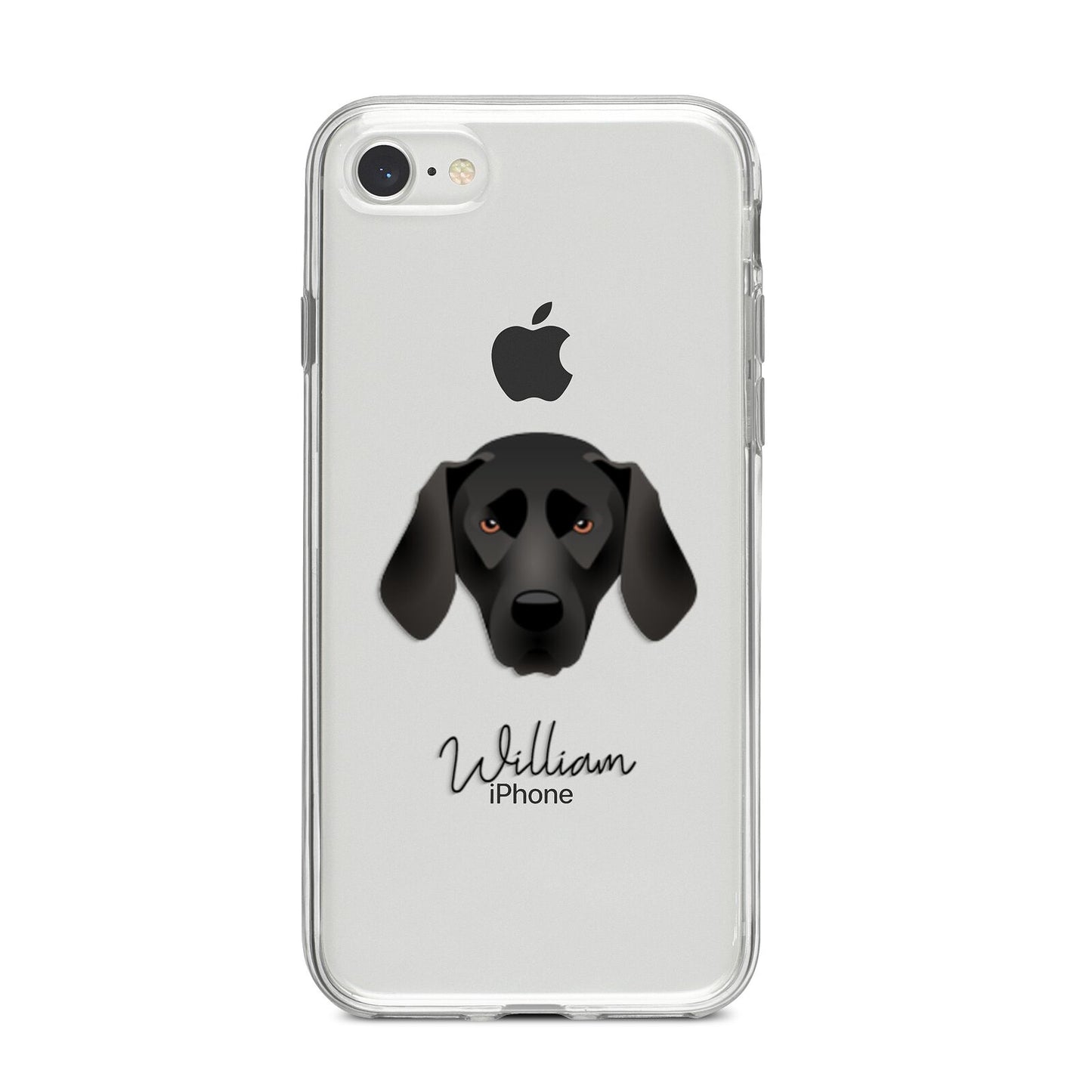 Plott Hound Personalised iPhone 8 Bumper Case on Silver iPhone