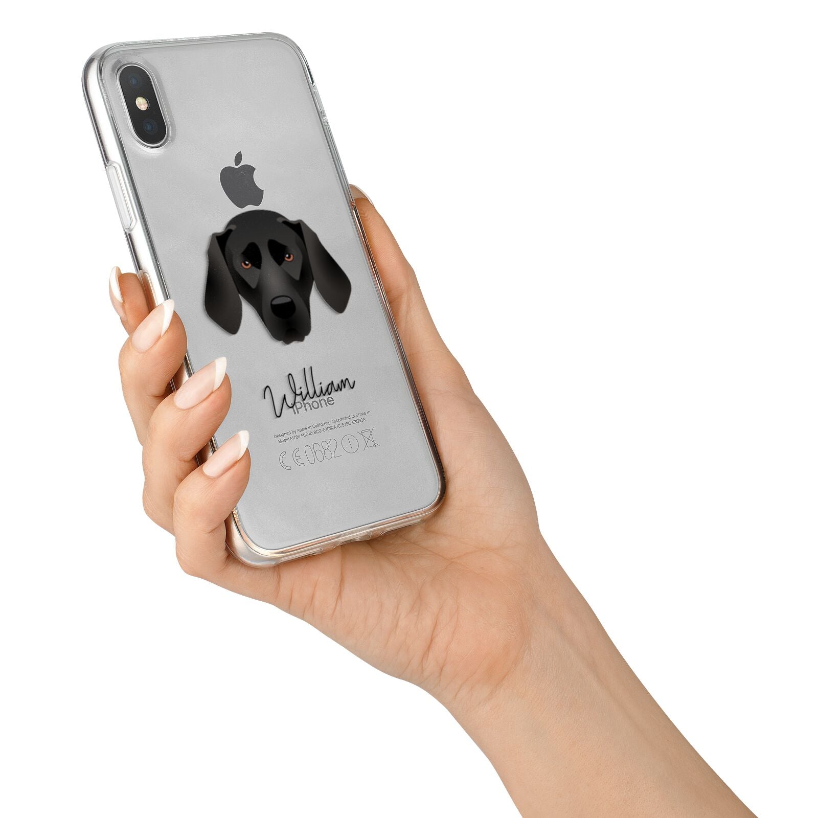 Plott Hound Personalised iPhone X Bumper Case on Silver iPhone Alternative Image 2