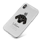 Plott Hound Personalised iPhone X Bumper Case on Silver iPhone
