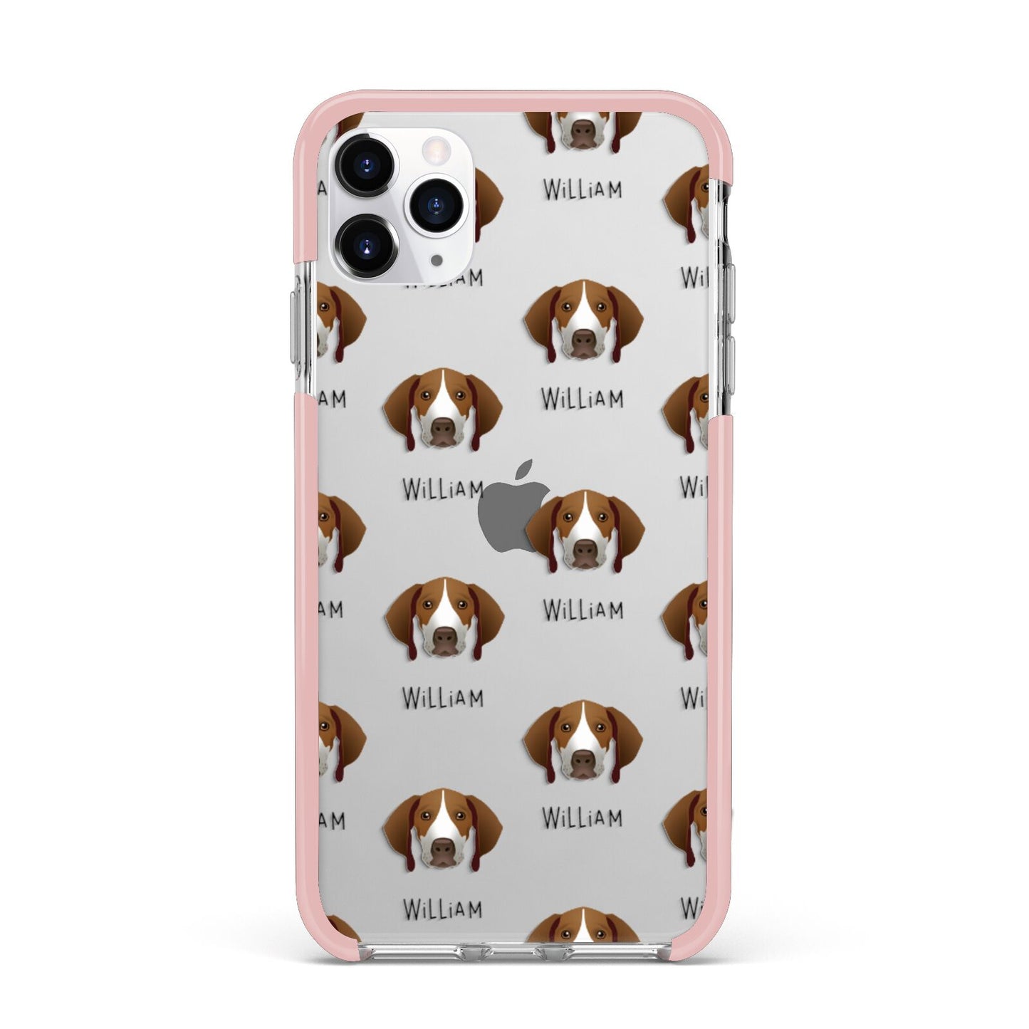 Pointer Icon with Name iPhone 11 Pro Max Impact Pink Edge Case
