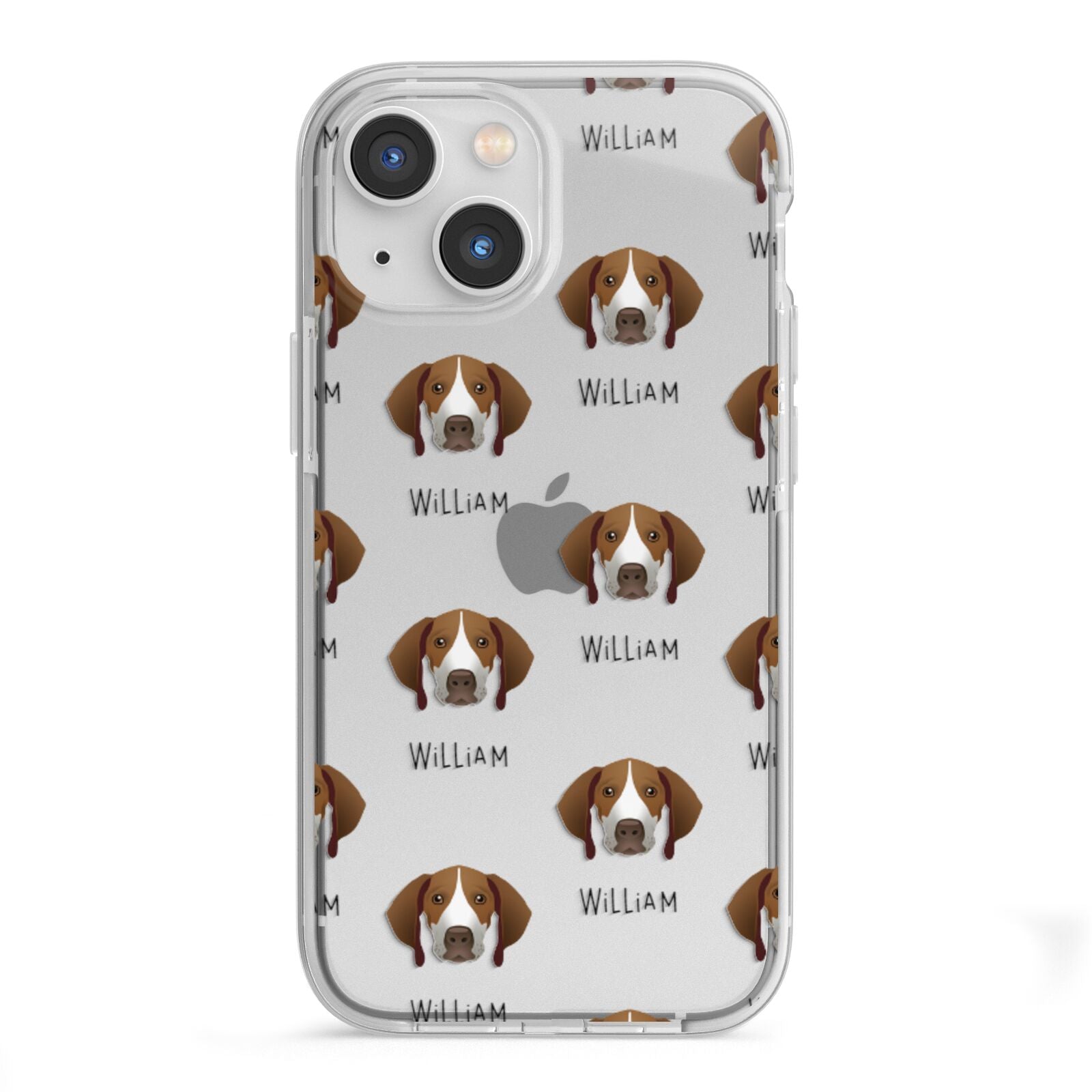 Pointer Icon with Name iPhone 13 Mini TPU Impact Case with White Edges