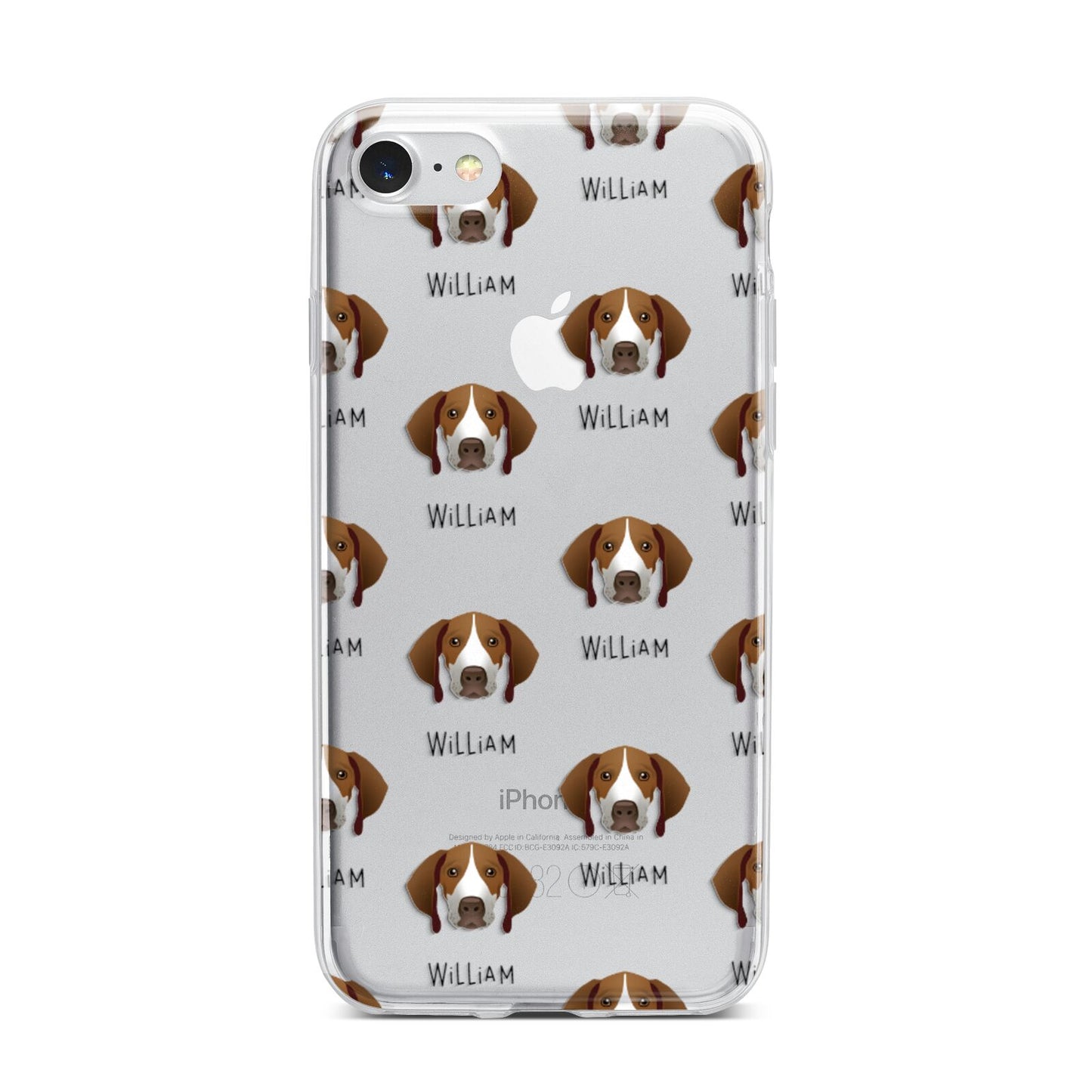 Pointer Icon with Name iPhone 7 Bumper Case on Silver iPhone