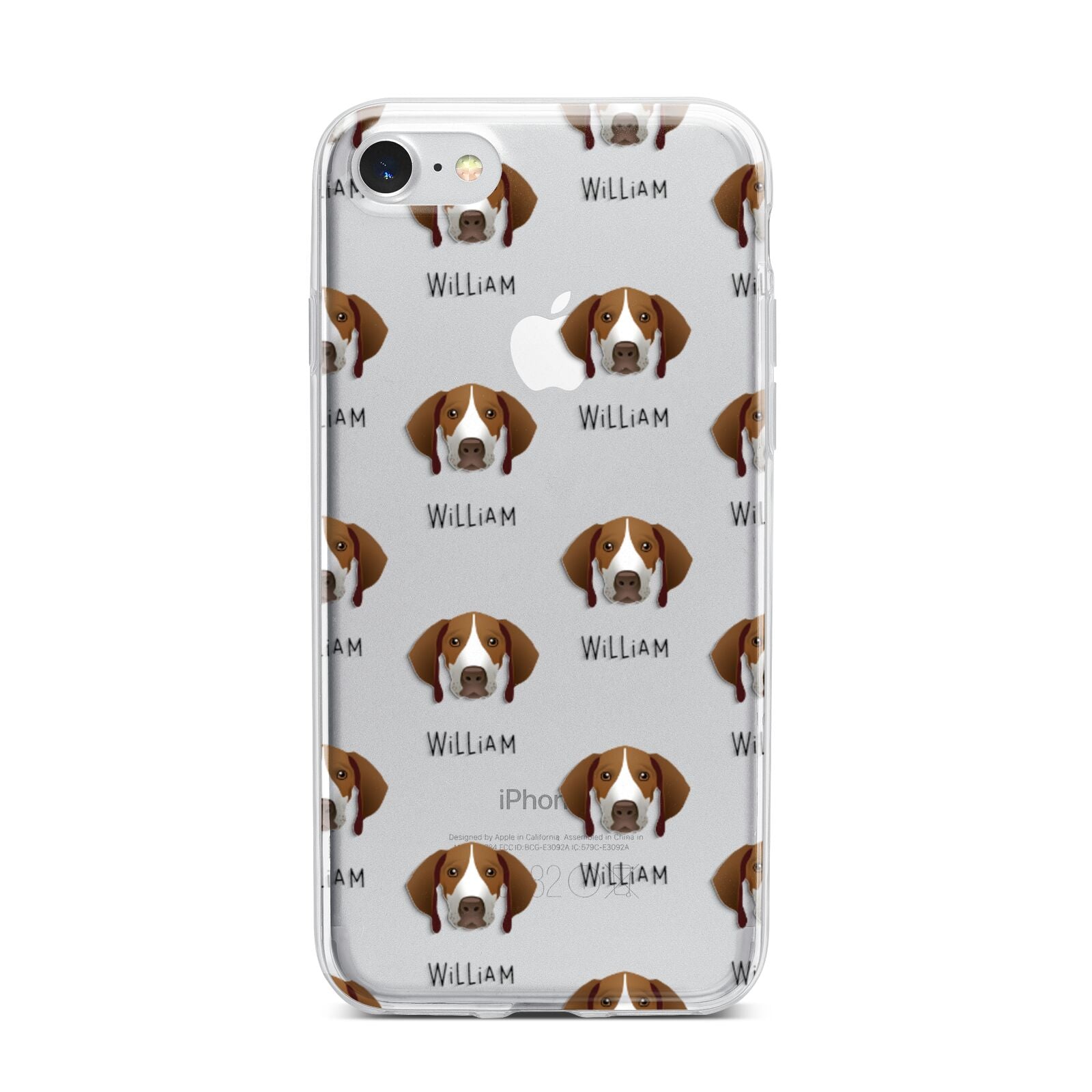 Pointer Icon with Name iPhone 7 Bumper Case on Silver iPhone