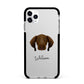 Pointer Personalised Apple iPhone 11 Pro Max in Silver with Black Impact Case