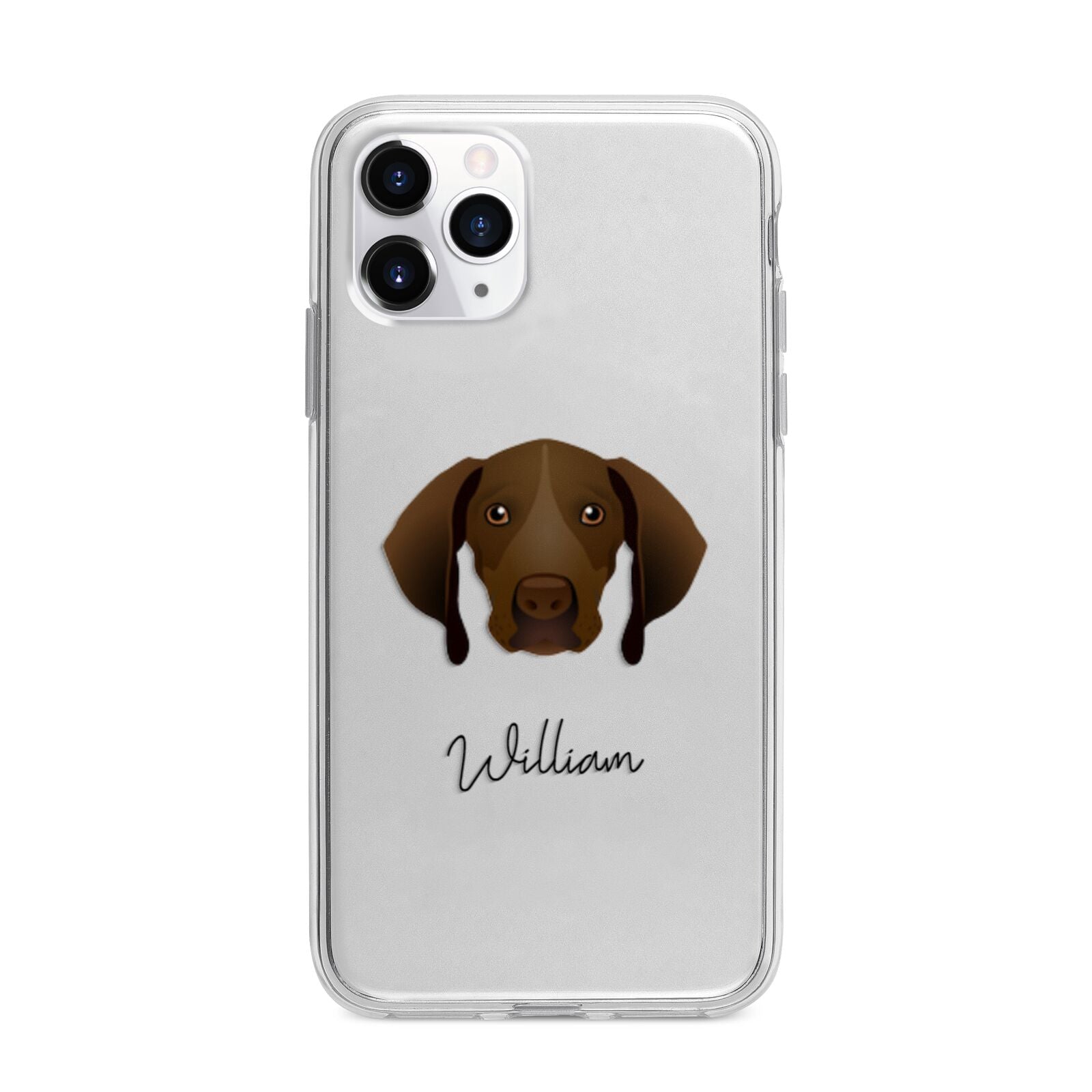 Pointer Personalised Apple iPhone 11 Pro Max in Silver with Bumper Case
