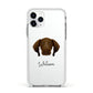 Pointer Personalised Apple iPhone 11 Pro in Silver with White Impact Case