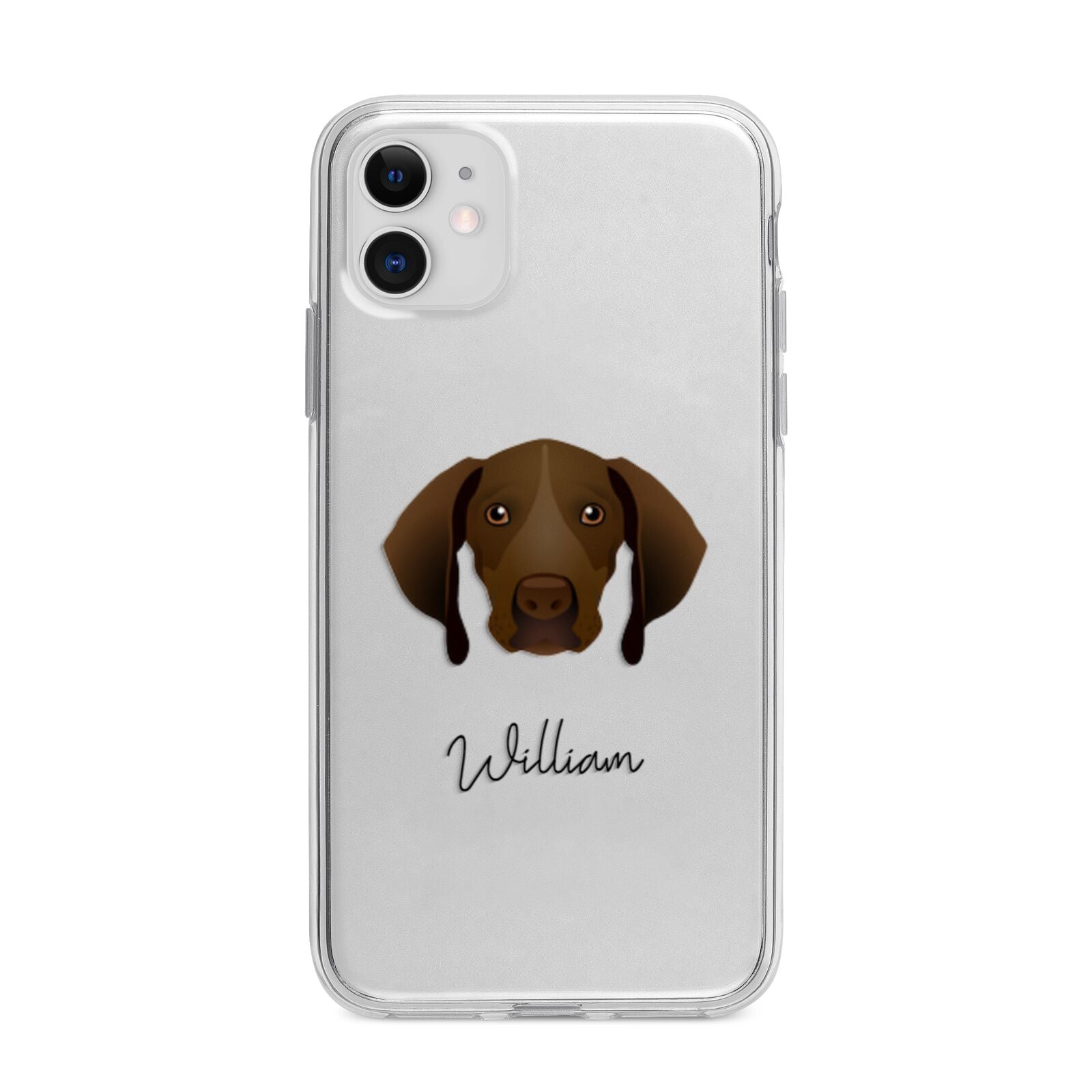 Pointer Personalised Apple iPhone 11 in White with Bumper Case