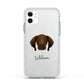 Pointer Personalised Apple iPhone 11 in White with White Impact Case