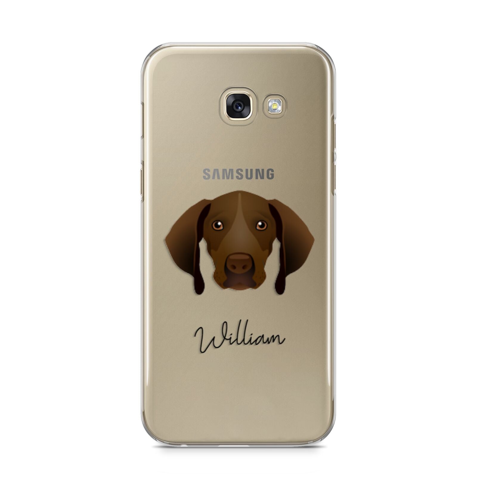 Pointer Personalised Samsung Galaxy A5 2017 Case on gold phone