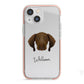 Pointer Personalised iPhone 13 Mini TPU Impact Case with Pink Edges