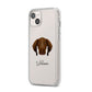 Pointer Personalised iPhone 14 Plus Clear Tough Case Starlight Angled Image