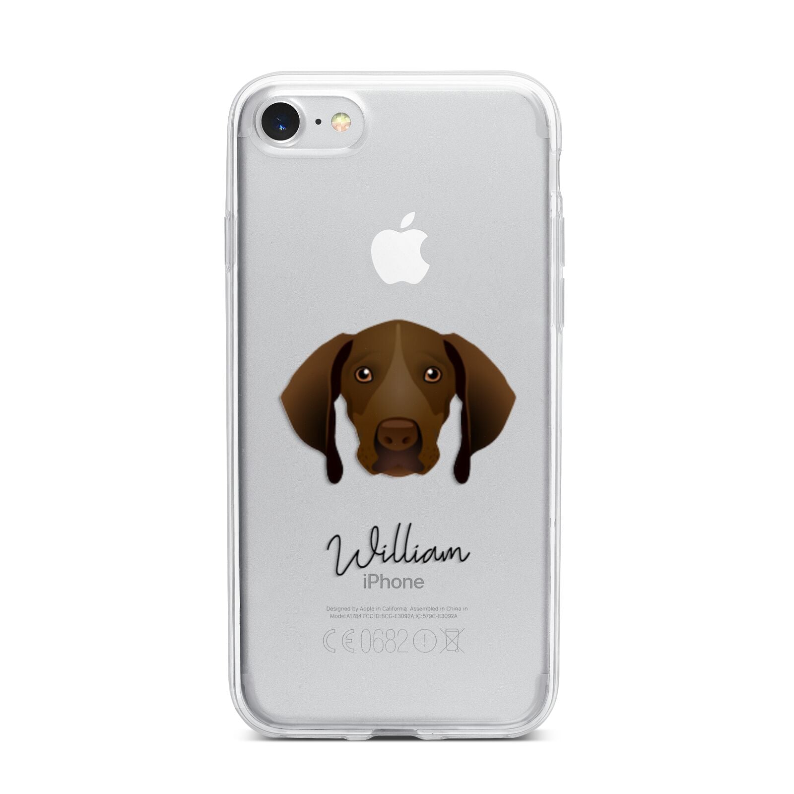 Pointer Personalised iPhone 7 Bumper Case on Silver iPhone