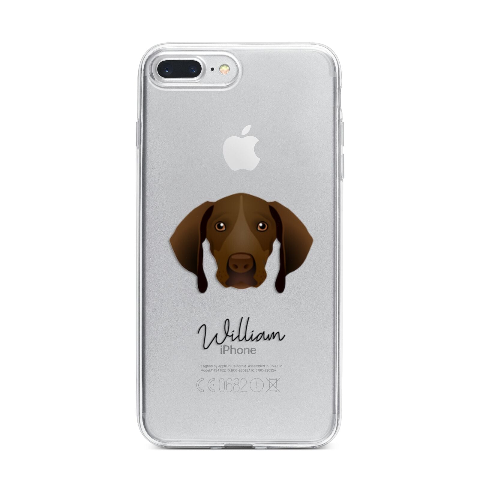 Pointer Personalised iPhone 7 Plus Bumper Case on Silver iPhone