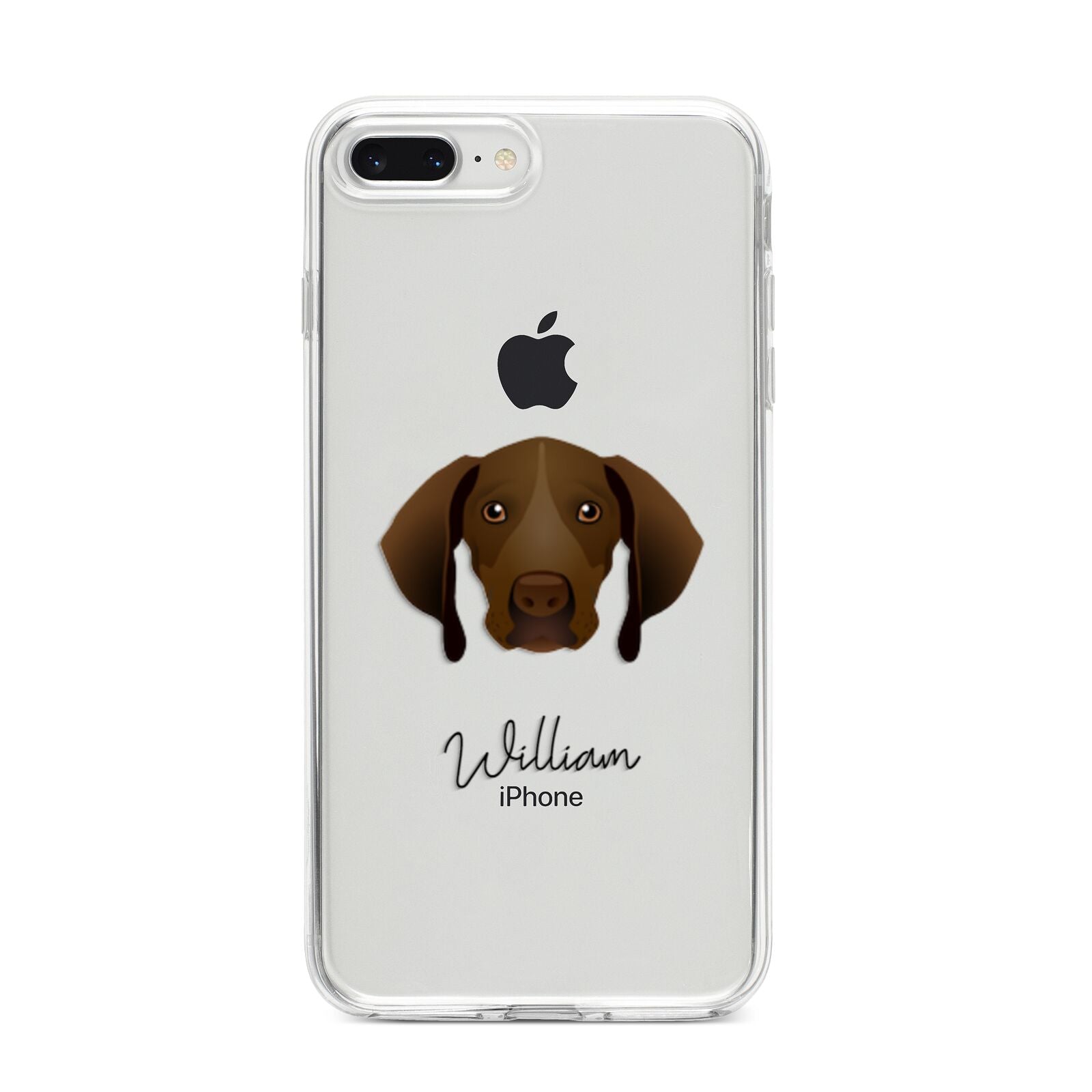 Pointer Personalised iPhone 8 Plus Bumper Case on Silver iPhone