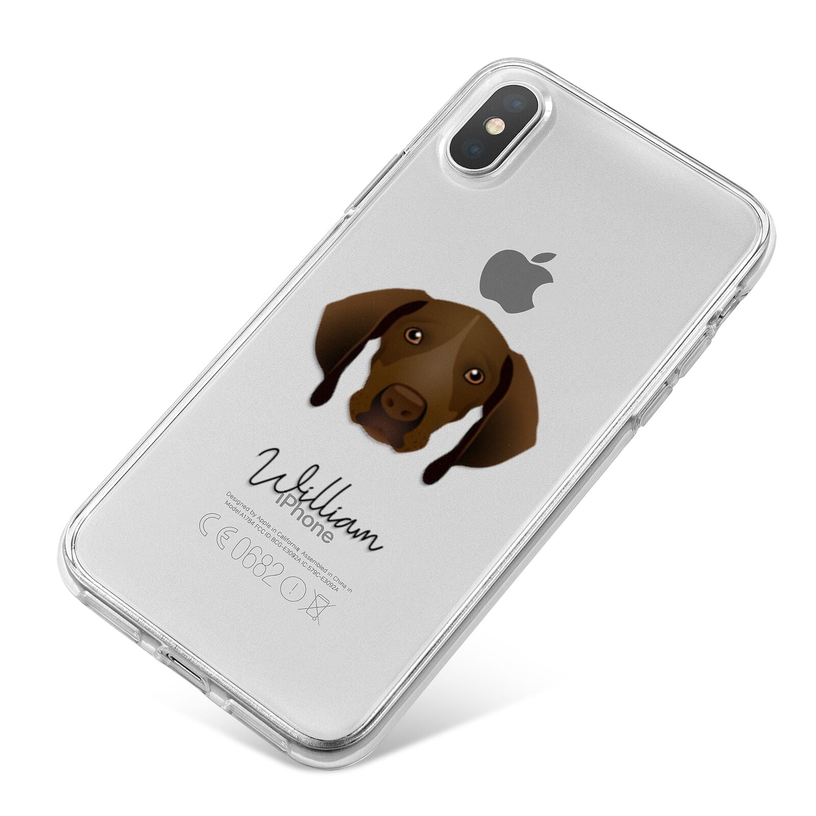 Pointer Personalised iPhone X Bumper Case on Silver iPhone