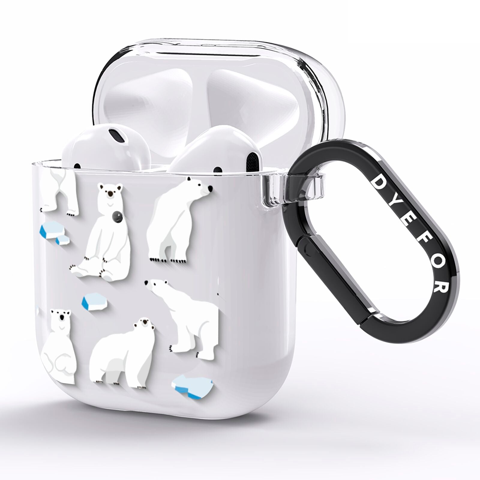Polar Bear AirPods Clear Case Side Image