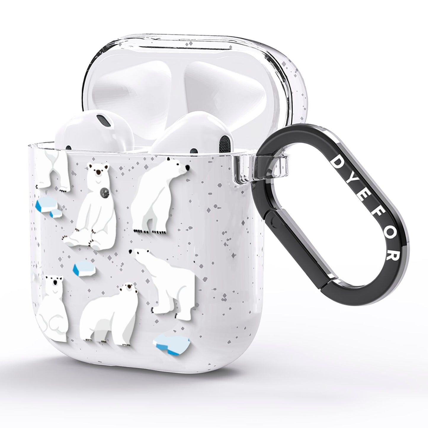 Polar Bear AirPods Glitter Case Side Image