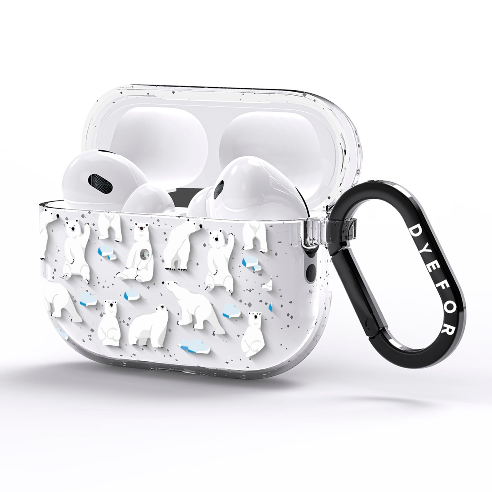 Polar Bear AirPods Pro Glitter Case Side Image