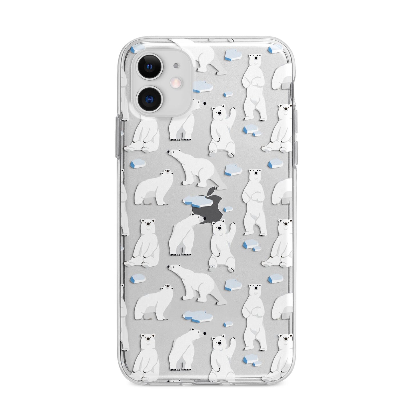 Polar Bear Apple iPhone 11 in White with Bumper Case