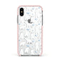 Polar Bear Apple iPhone Xs Impact Case Pink Edge on Silver Phone