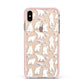 Polar Bear Apple iPhone Xs Max Impact Case Pink Edge on Gold Phone