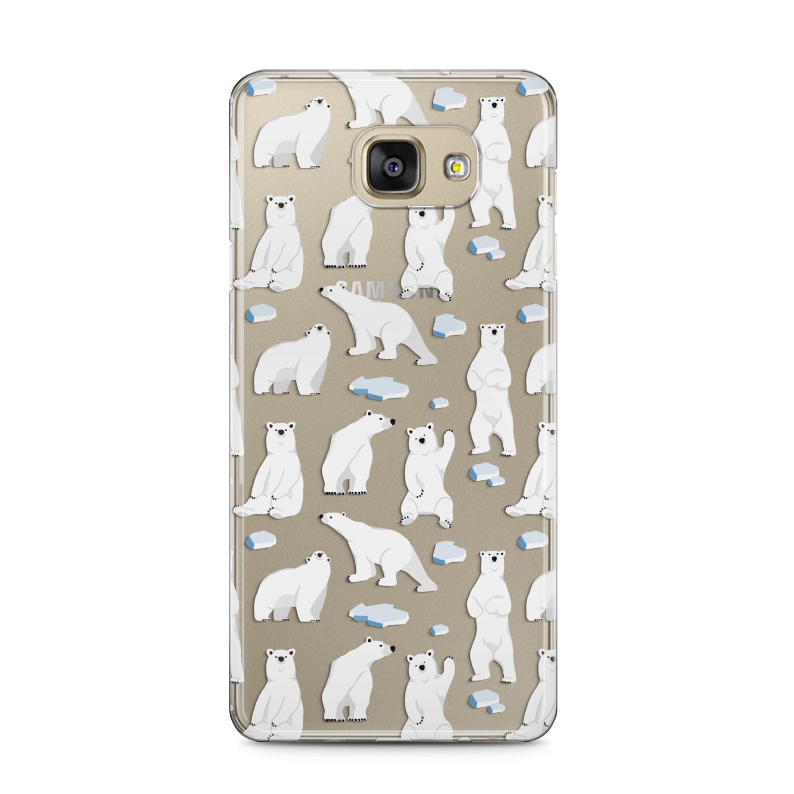 Polar Bear Samsung Galaxy A5 2016 Case on gold phone