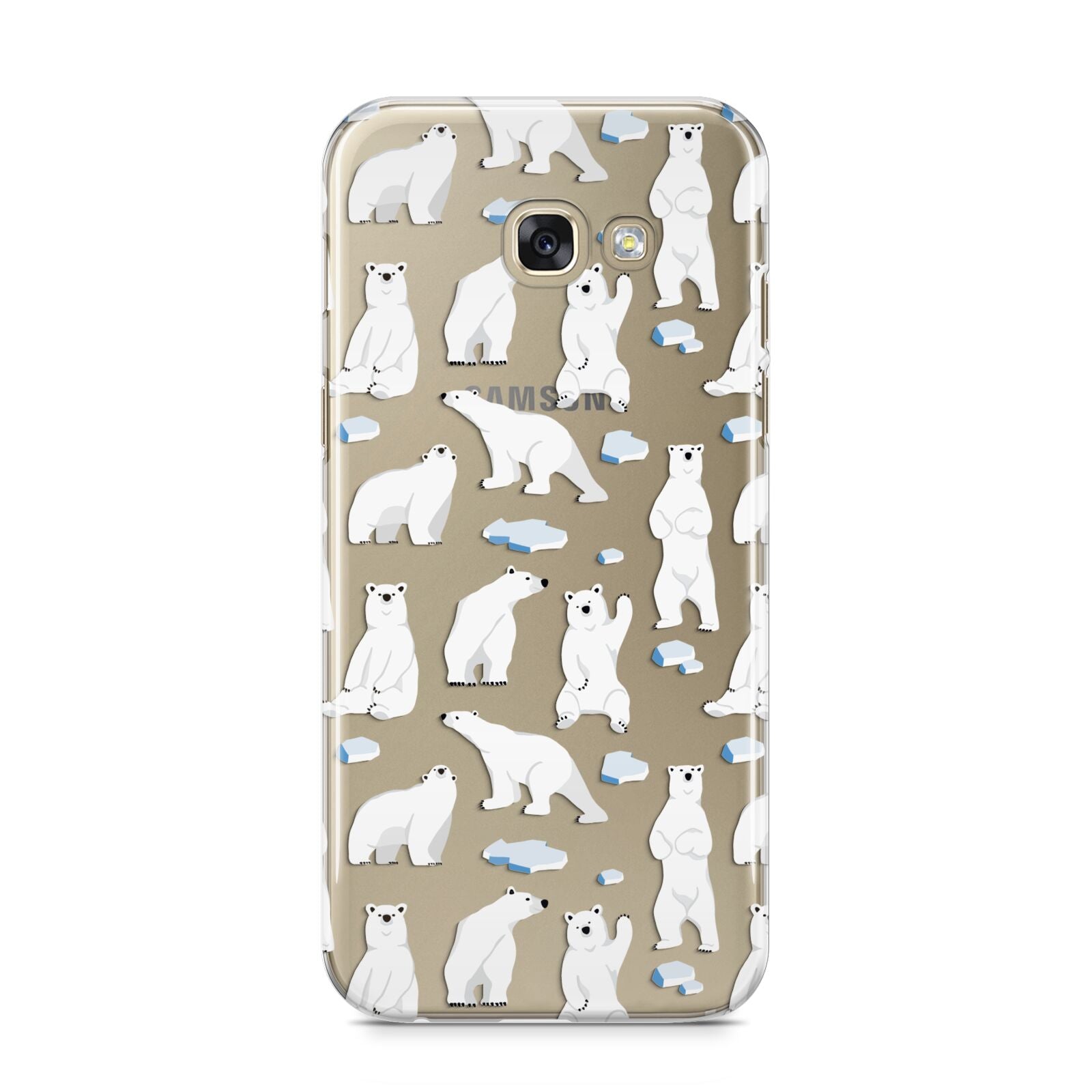 Polar Bear Samsung Galaxy A5 2017 Case on gold phone