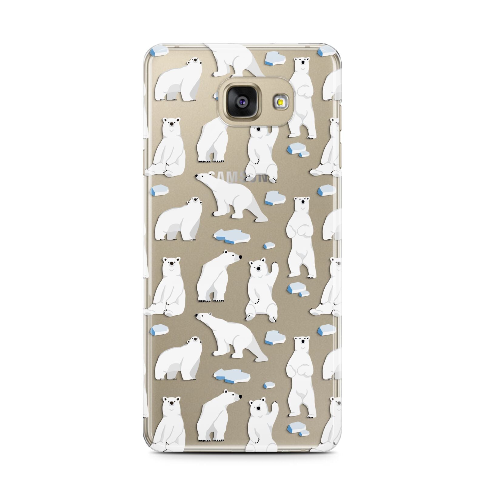 Polar Bear Samsung Galaxy A7 2016 Case on gold phone