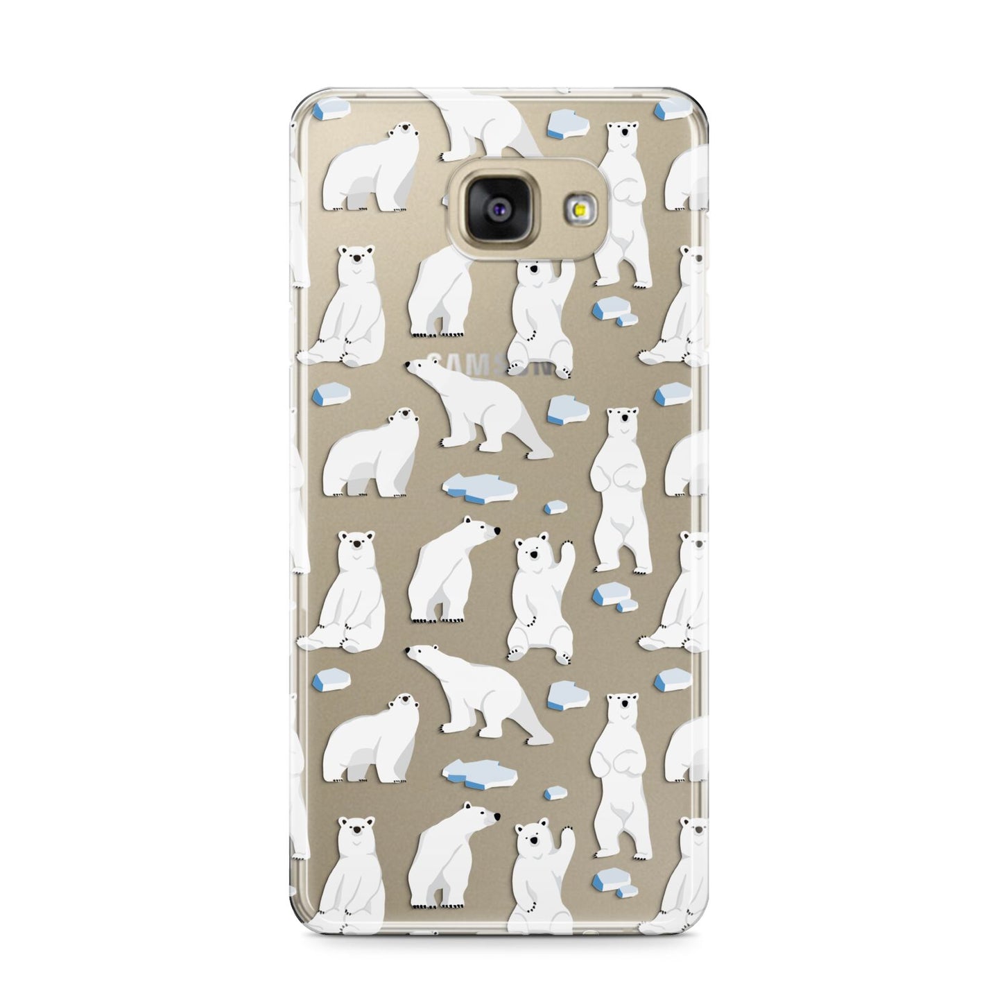 Polar Bear Samsung Galaxy A9 2016 Case on gold phone