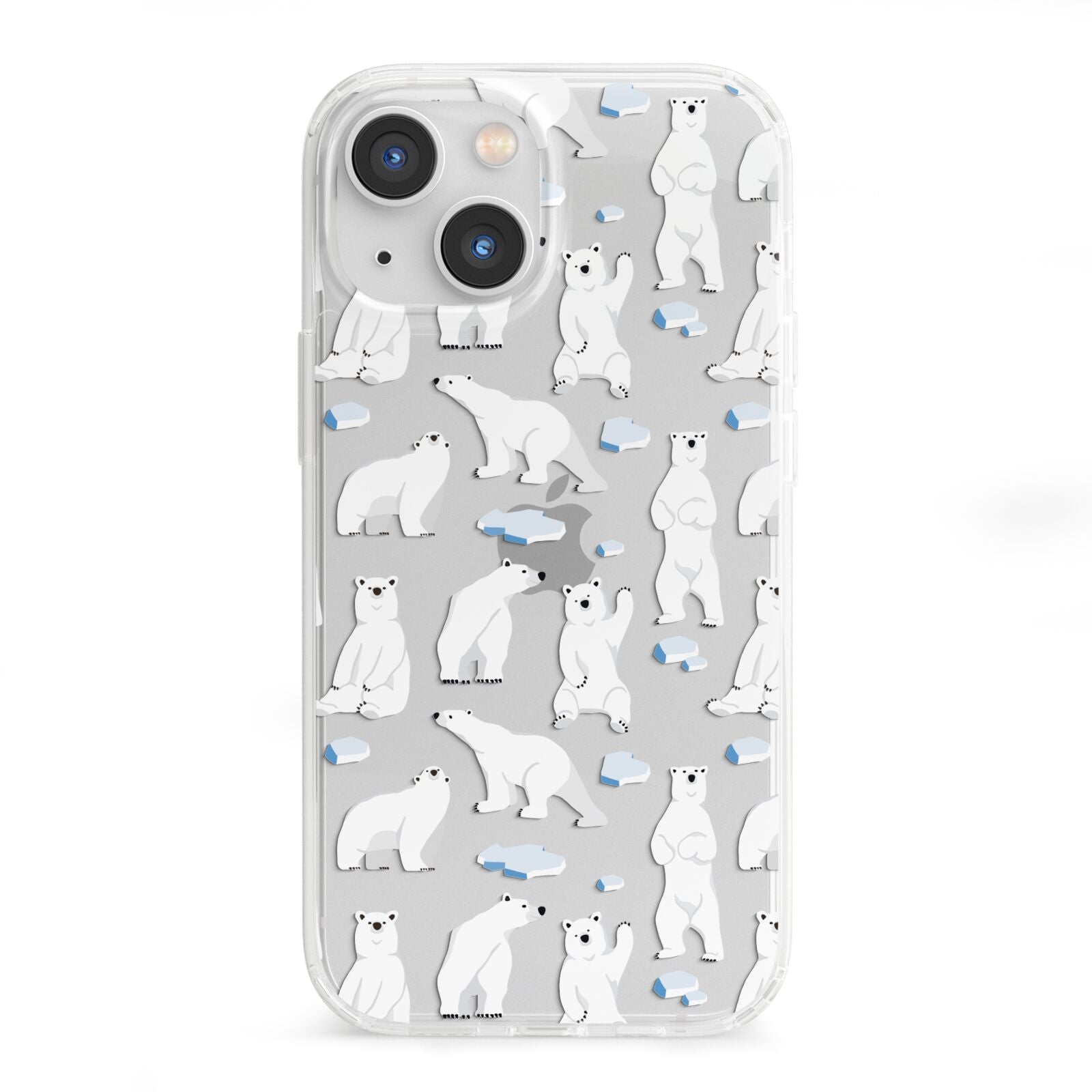 Polar Bear iPhone 13 Mini Clear Bumper Case