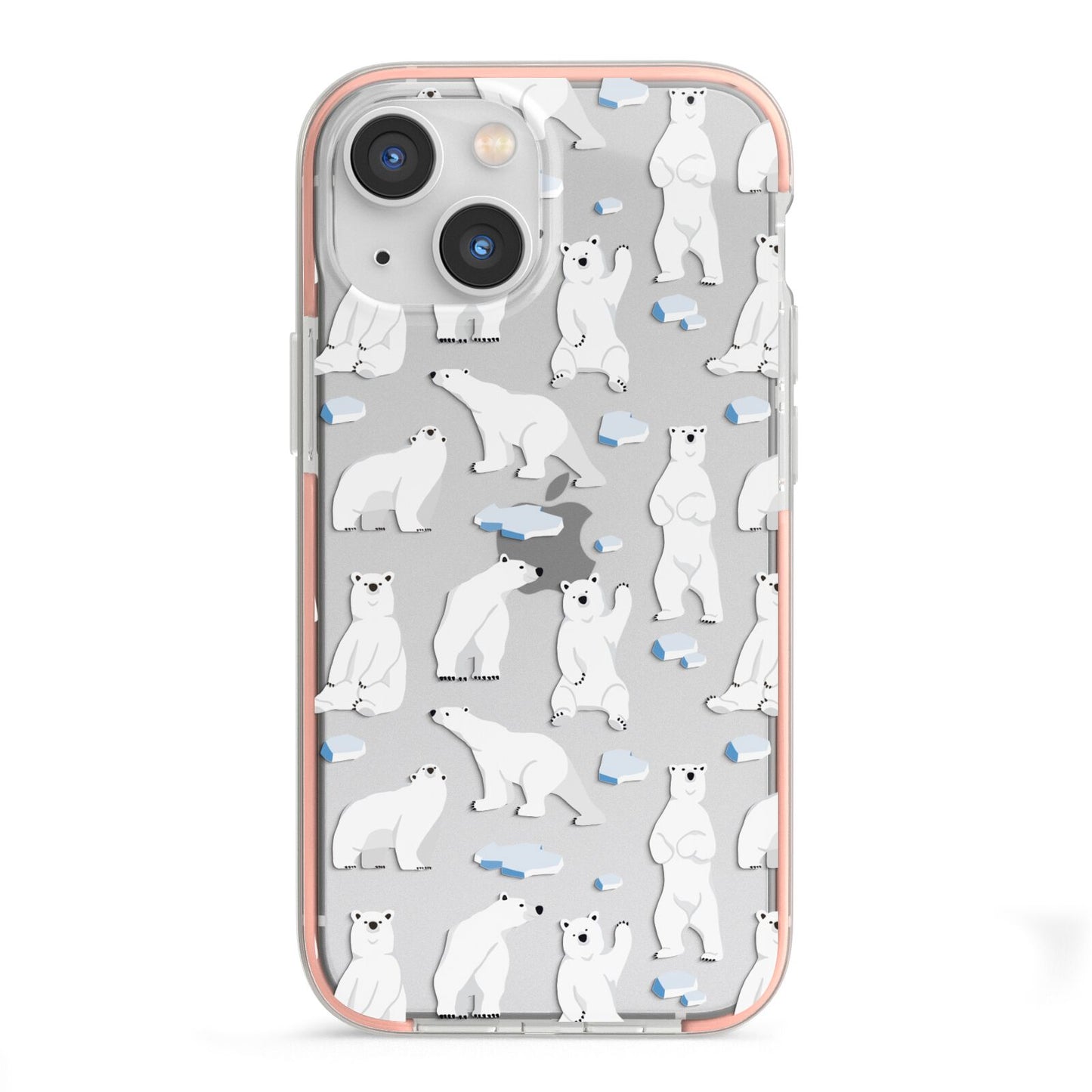 Polar Bear iPhone 13 Mini TPU Impact Case with Pink Edges